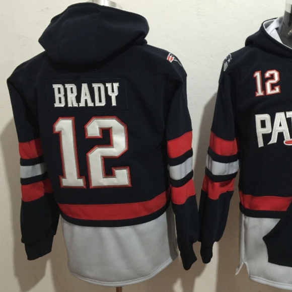 New England Patriots hoodie jersey #12 Brady - Picture 2 of 2